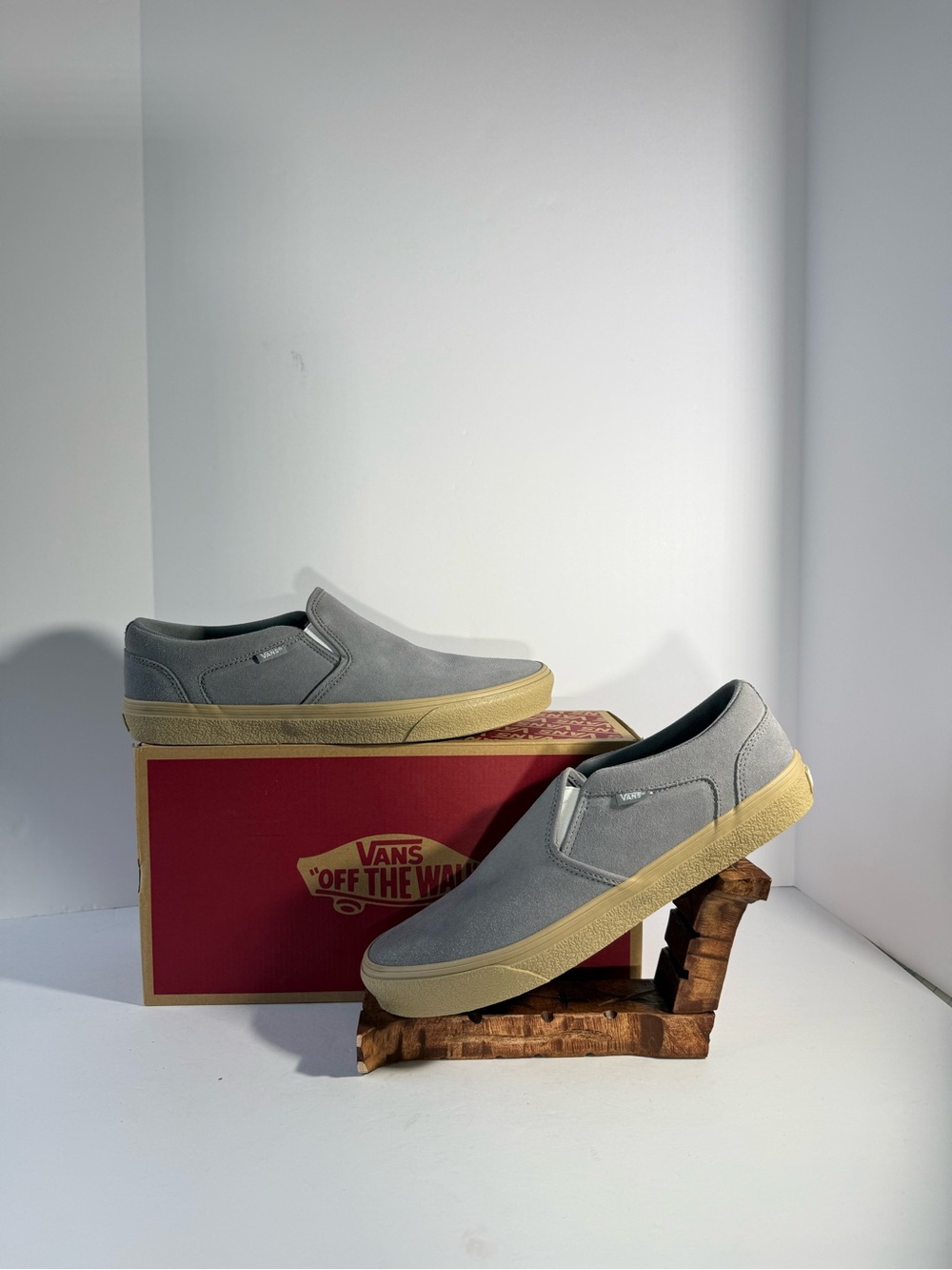 Vans Asher Sneakers Slip On Crepe Frost Gray Low Top Men’s Size 13 751505 New